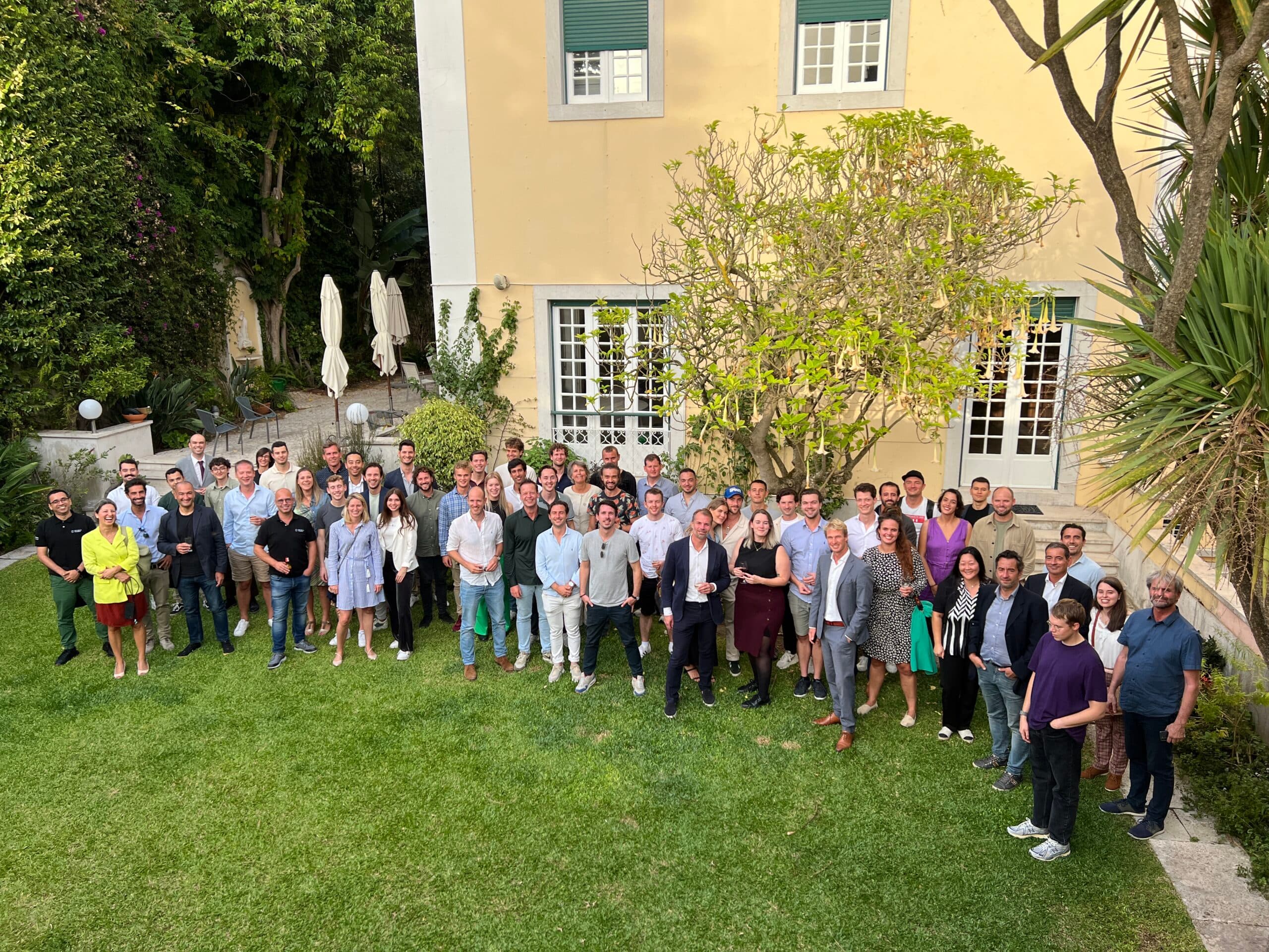 Group photo of people at a BCNL blockchain event