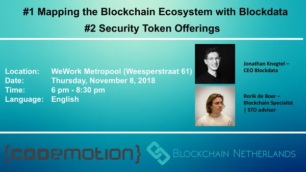 The upcoming Meetup will be about data of blockchain projects and companies!