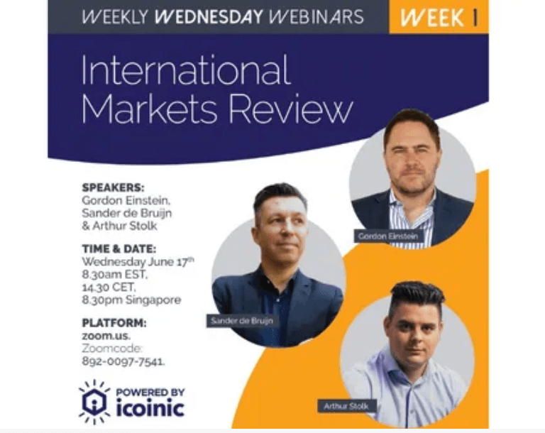 Together with Gordon Einstein, Sander de Bruijn and Arthur Stolk, BCNL associate Icoinic will discuss and review the international markets in the crypto industry.